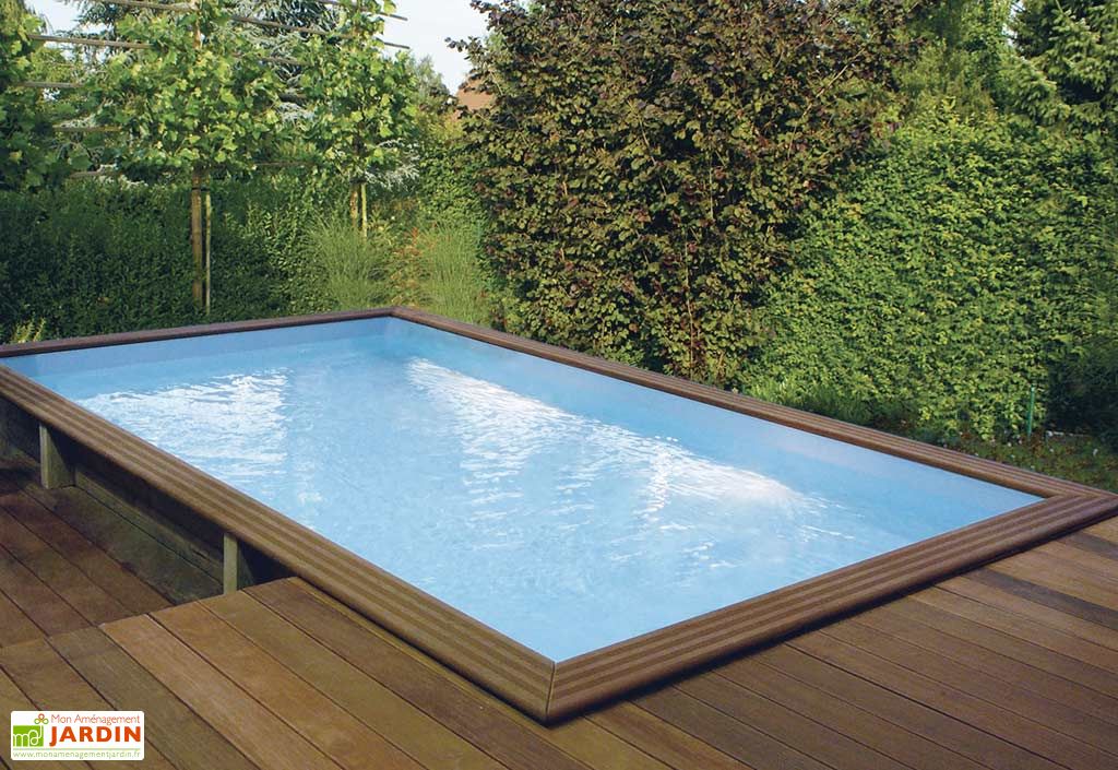 piscine en bois rectangulaire