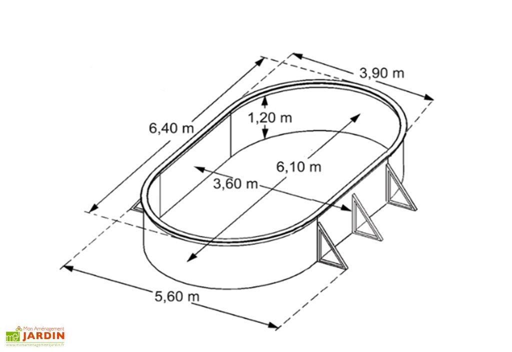 Piscine En Metal Hors Sol Ovale Canyon 610 X 360 M Accessoires Trigano