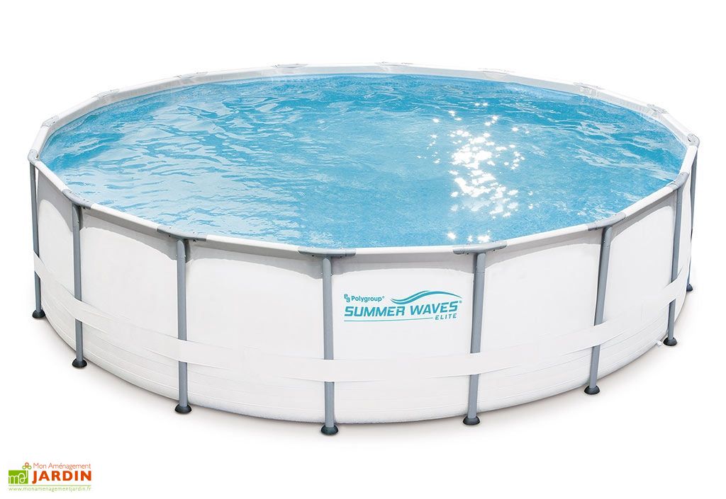 Piscine Tubulaire En Métal Et Pvc Ronde Elite ø 5 M Summer Waves