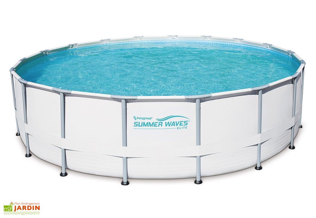 Piscine Tubulaire En Métal Et Pvc Ronde Elite ø 55 M Piscine