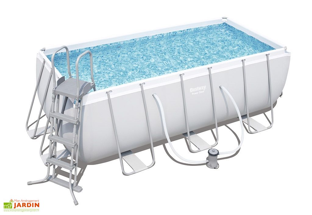 Piscine Tubulaire Hors Sol Rectangulaire Power Steel 81m3 412x201cm