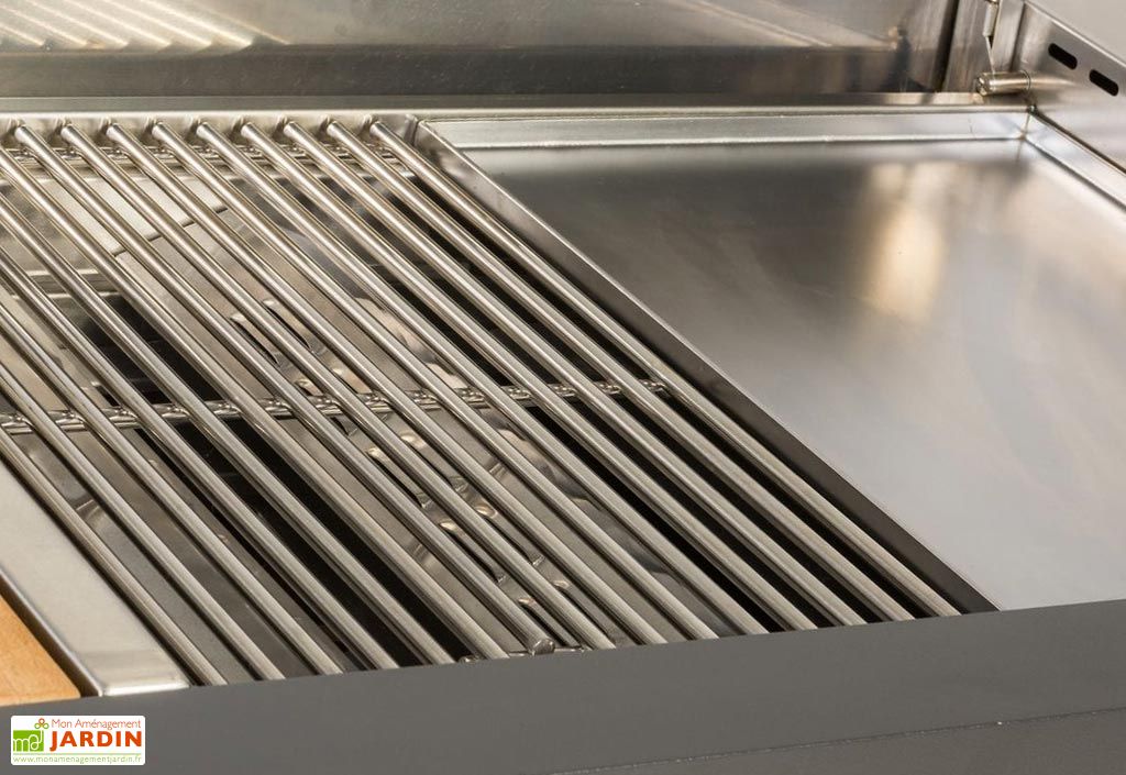 Plaque Cuisson Gaz Exterieur Plaque De Cuisson Mixte Grill Et Teppanyaki 4 Bruleurs Indu