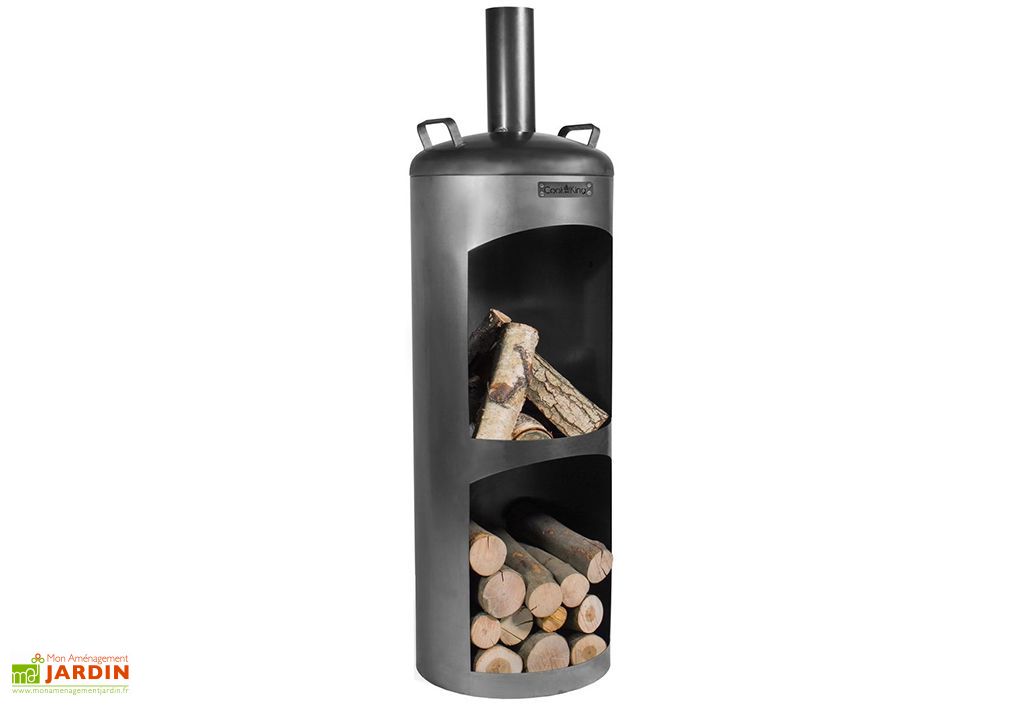 Brasero Cheminee D Exterieur En Acier Faro 40 X 130 Cm Cookking