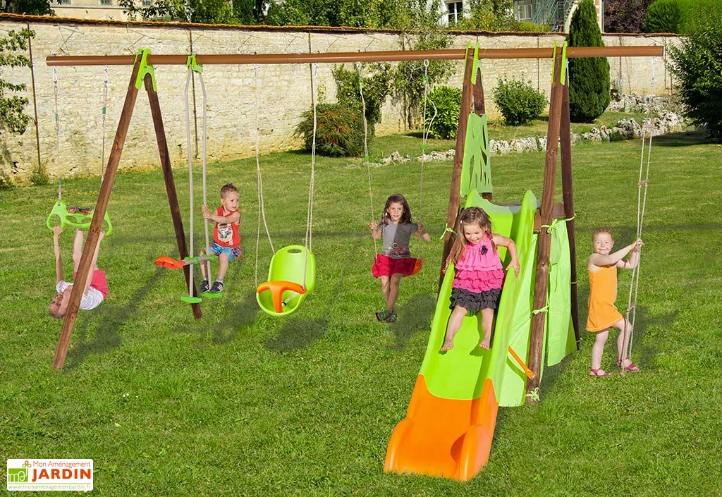 Portique Balancoires Toboggan Cabane Bois Et Metal Legato Trigano Portique Balancoires Toboggan Cabane Bois Et Metal Legato Trigano