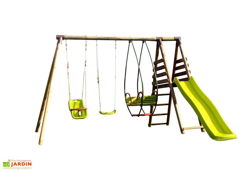 Portique Balancoire Bois Toboggan Fougere 2 35 M 4 Agres Soulet Portique Balancoire Bois Toboggan Fougere 2 35 M 4 Agres Soulet