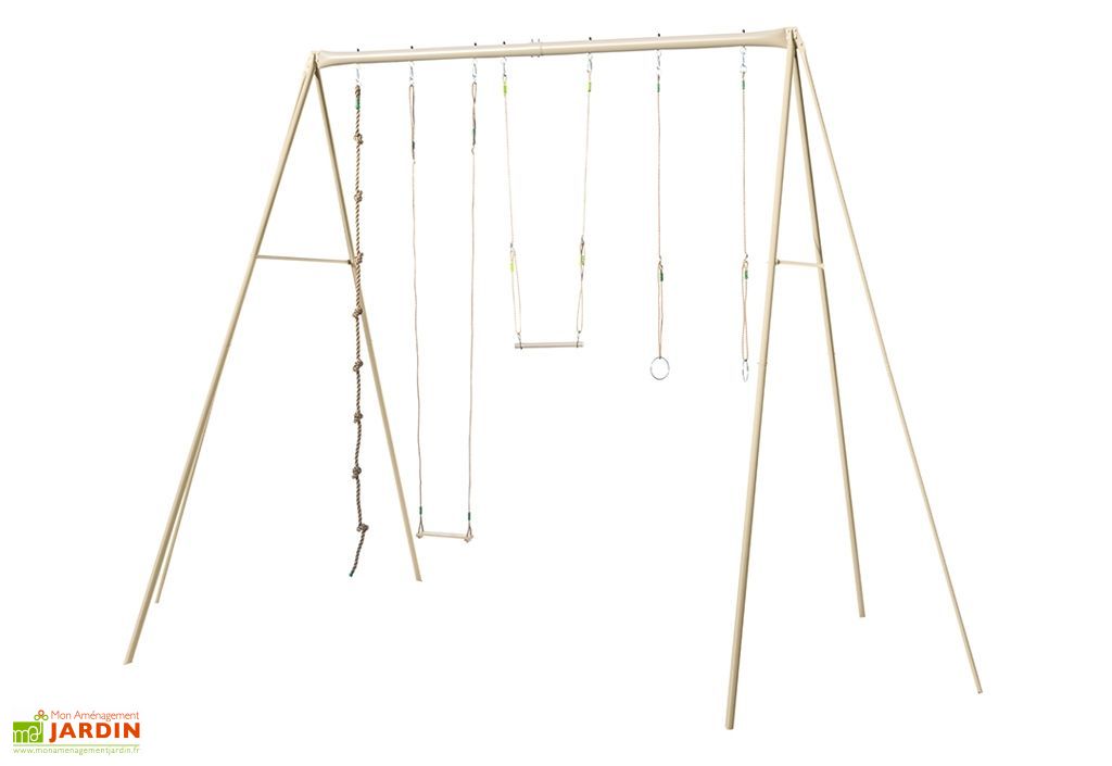 Portique Balançoire en Métal pour Adultes Baxter 3,5 m - 4 ...