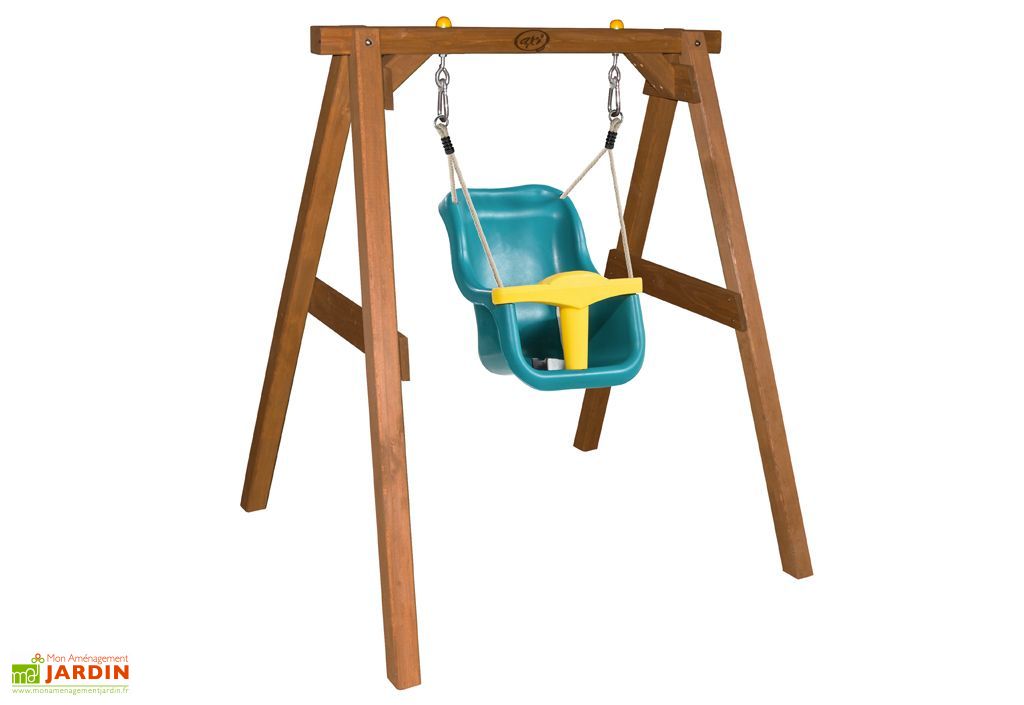 Portique Balançoire pour Bébé en Bois de Hemlock - Axi