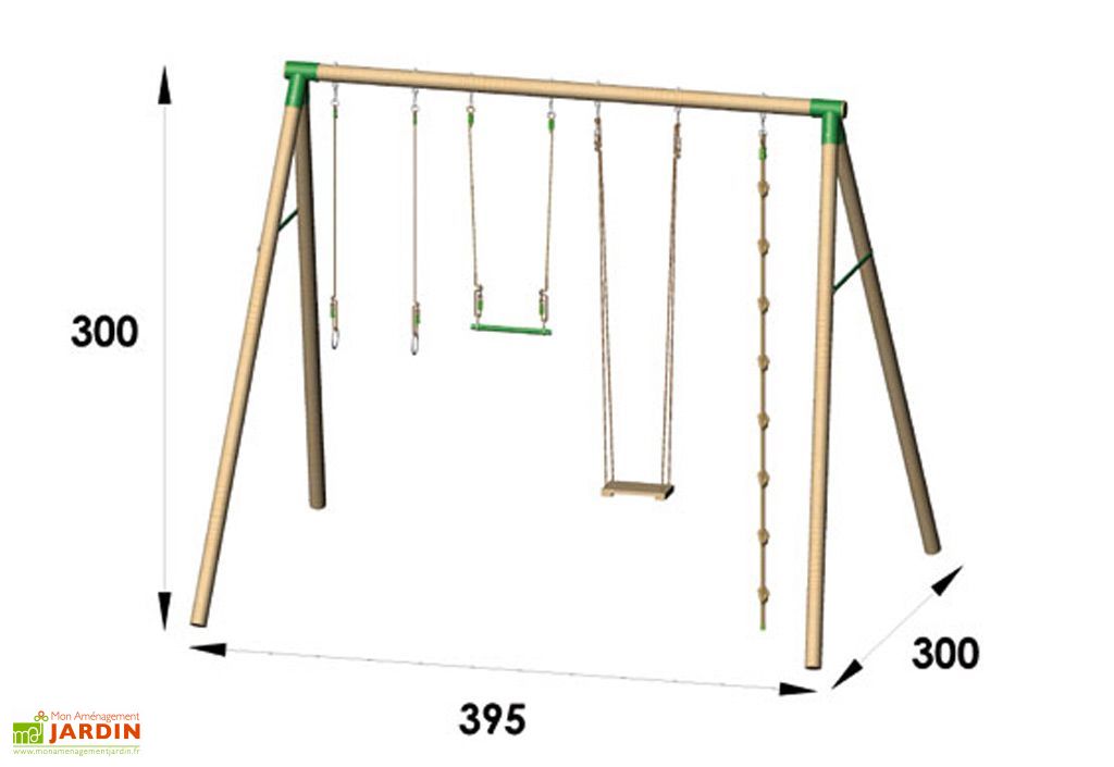 Balancoire Adulte Bois portique balan 231 oire bois adulte 3m forester amca Balancoire Adulte Bois portique balan 231 oire bois adulte 3m forester amca