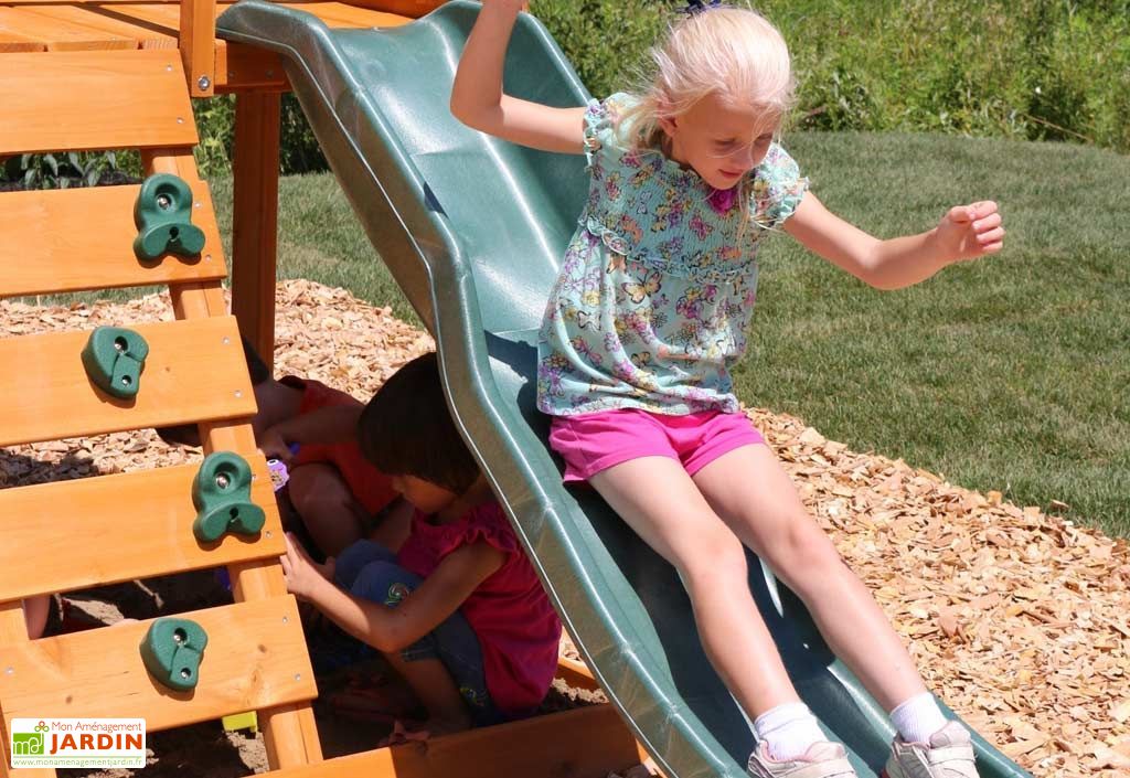 Portique en Bois Ainsley Balançoires, Toboggan, Escalade Kidkraft