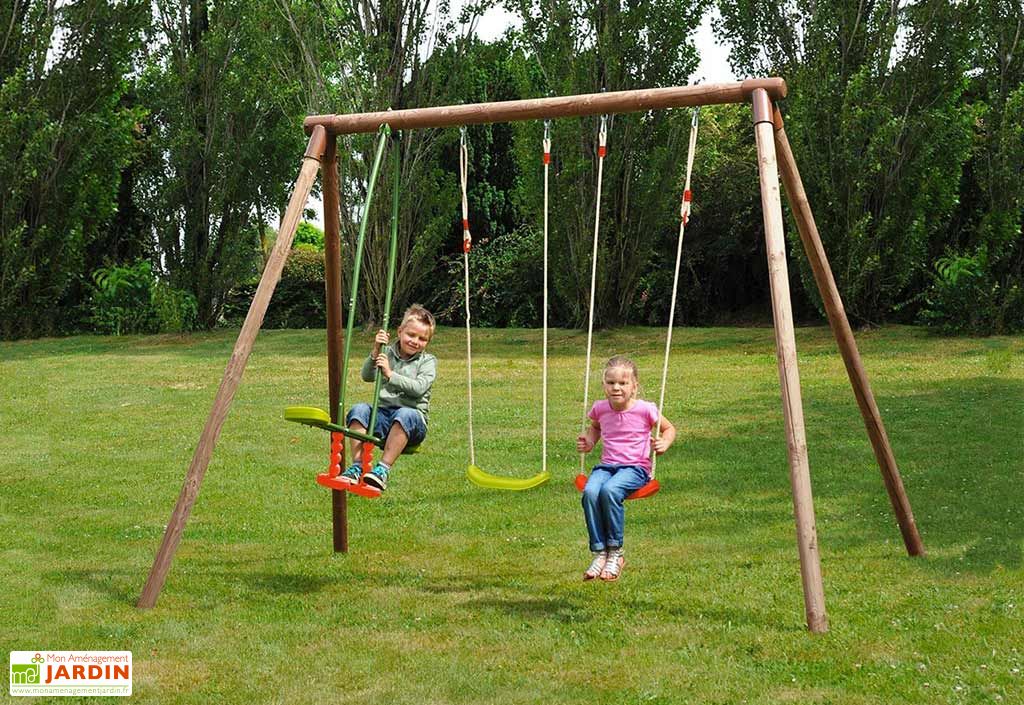Portique Balancoire Bois Pinede 2 35 M 3 Agres Soulet