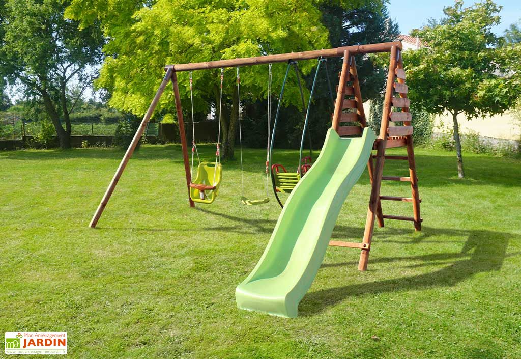 Portique Toboggan Balancelle 1 Balancoire Siege Bebe Colza Soulet