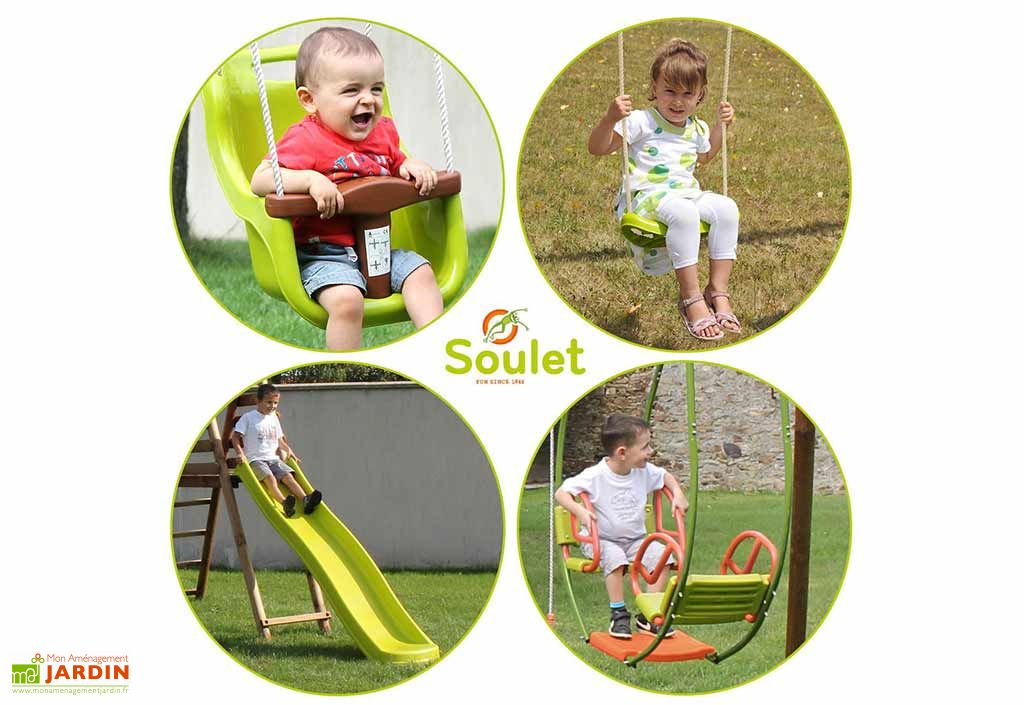 Portique Balancoire Bois Toboggan Fougere 2 35 M 4 Agres Soulet