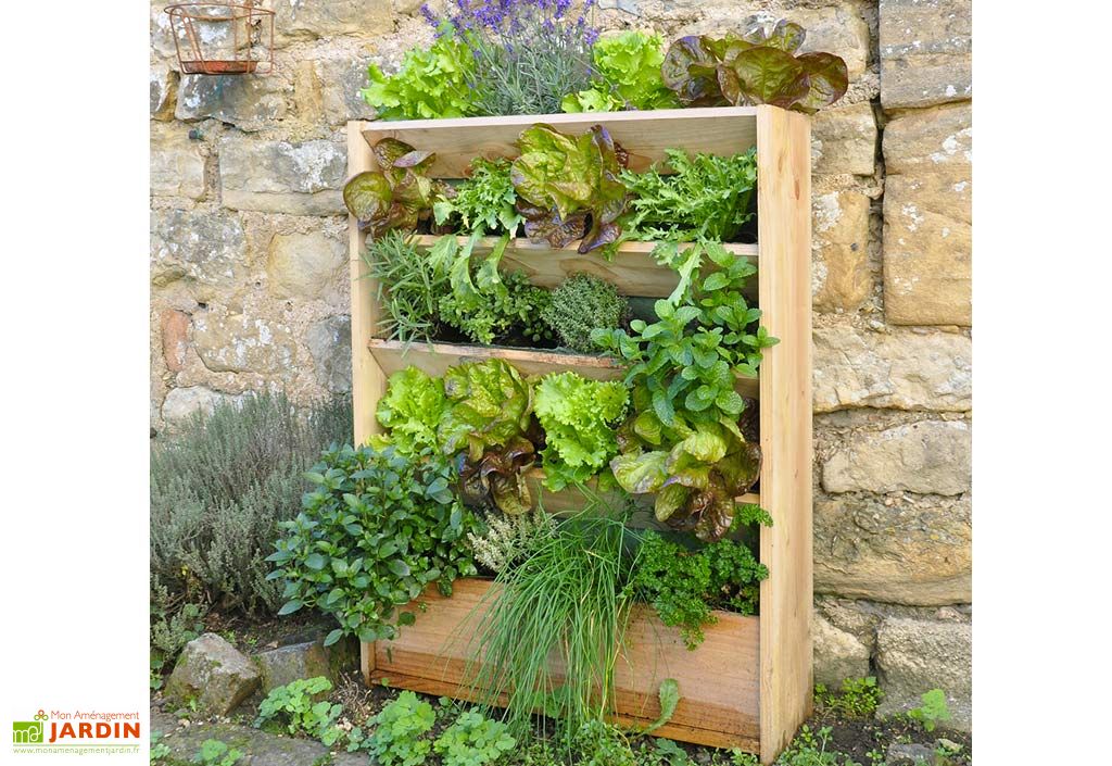 Potager Vertical en Douglas - 60 x 80 cm - Garden&City