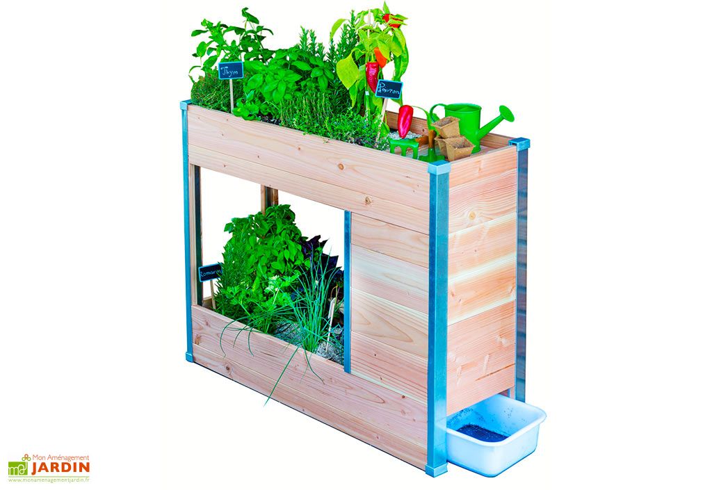 Potager Sur Pied Balcomposteur Et Composteur Integre Bois