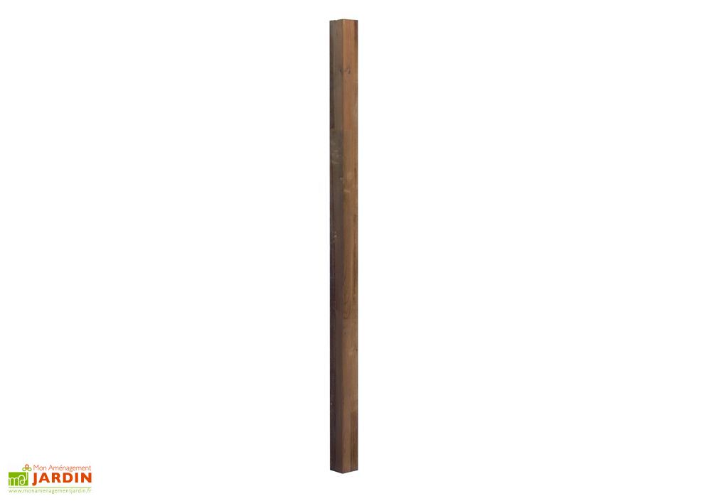 poteau bois brun