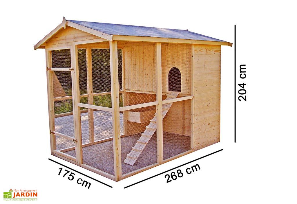 Poulailler En Bois Gournay 175x268x204