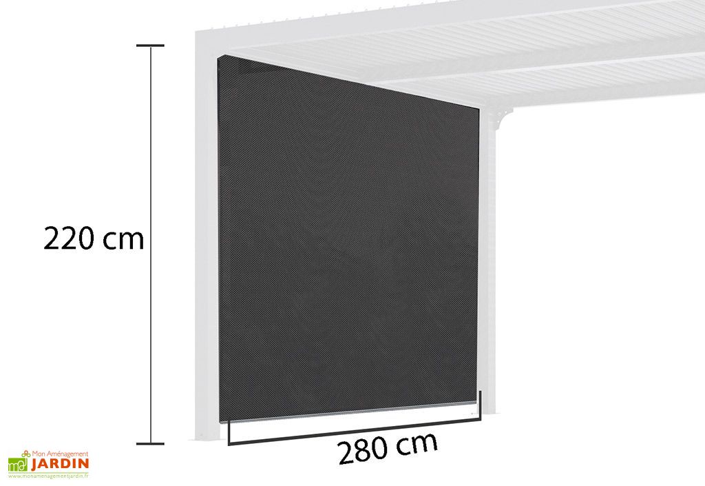 Pergola Bioclimatique Avec 1 Rideau Brise Vue Rideau Store Lateral Pour Pergola Bioclimatique Lames Orientables