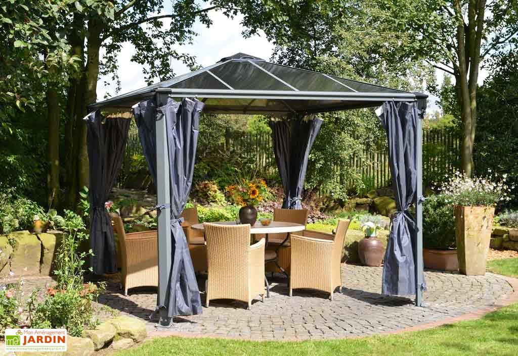 Set 4 Rideaux pour Tonnelles Design Aluminium 300 et 360 ...