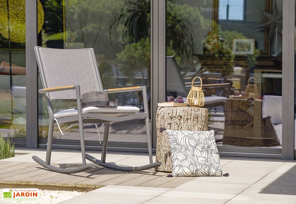 Rocking Chair D Exterieur En Aluminium Et Textilene Honfleur