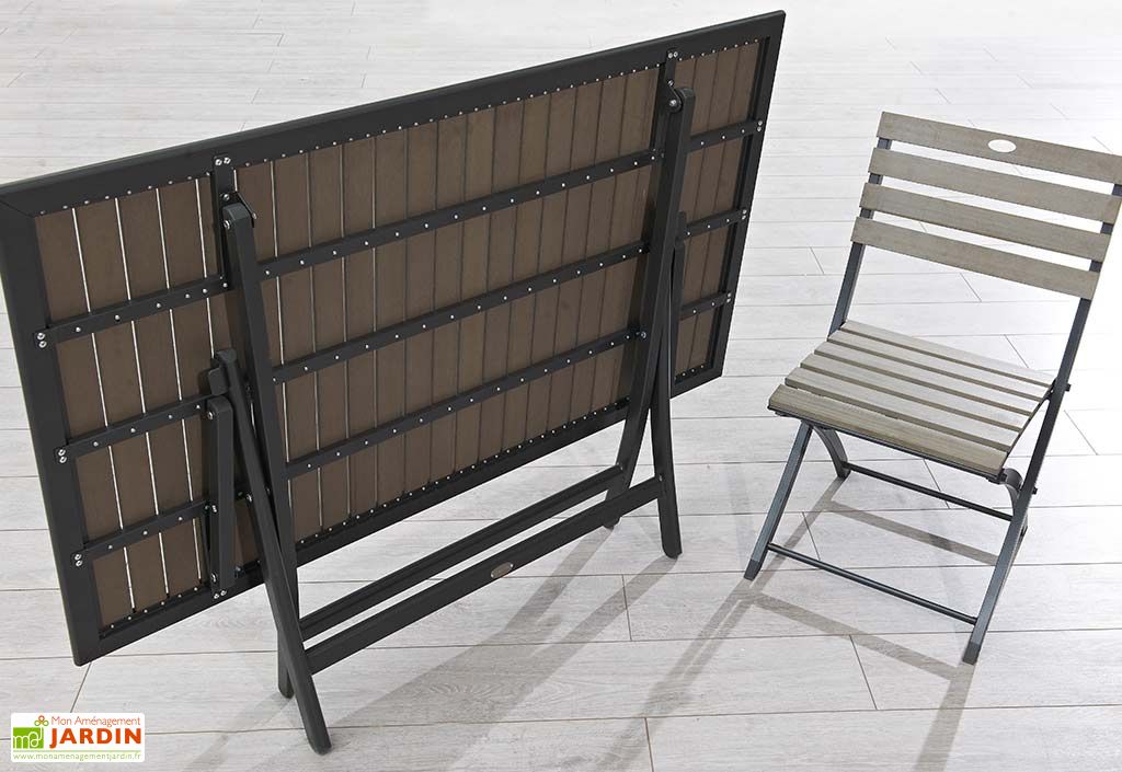 Salon de Jardin en Composite Aspect Bois Clair - DCB Garden Salon de Jardin en Composite Aspect Bois Clair - DCB Garden