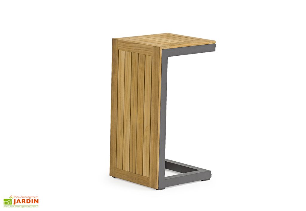 Salon De Jardin 4 Places En Aluminium Et Bois D Acacia Tokyo Dcb