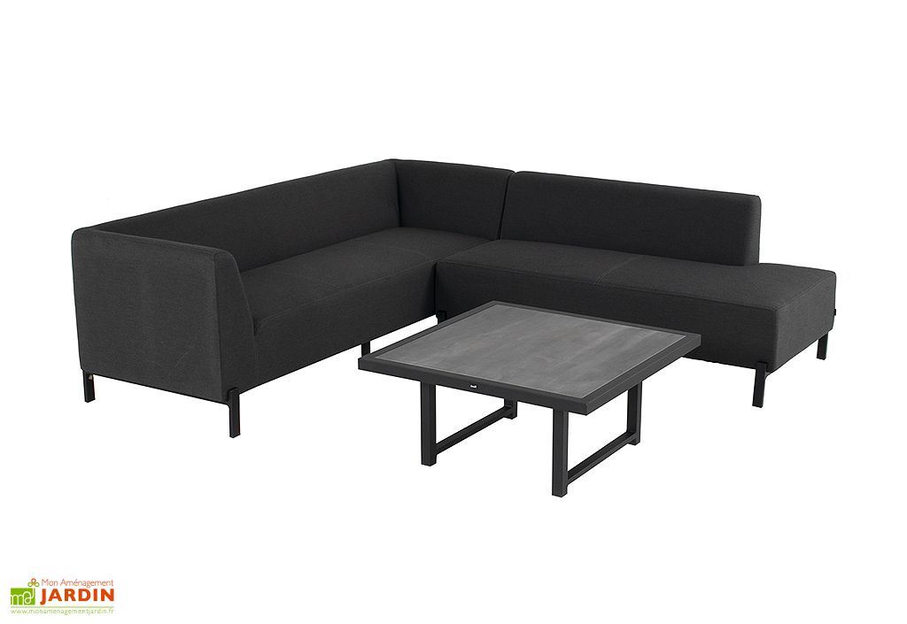 salon de jardin 4 places en aluminium et tissu dion corner set hartman