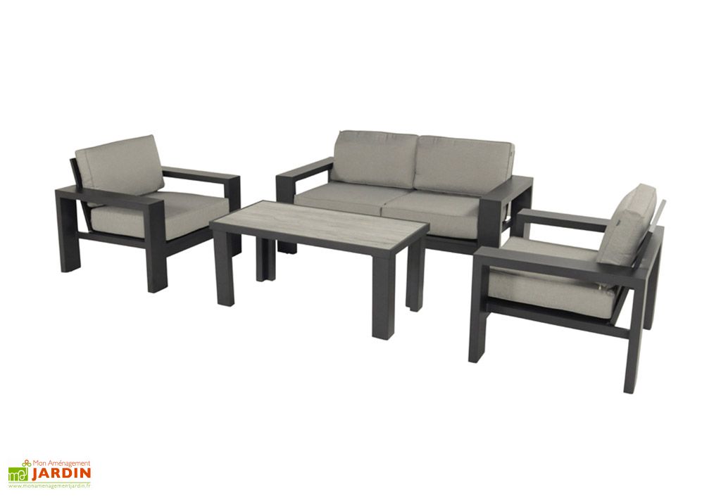 salon de jardin 4 places en aluminium titan hartman