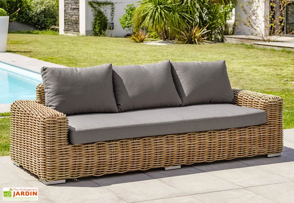 Salon De Jardin 6 Places En Aluminium Et Resine Tressee Bora Bora