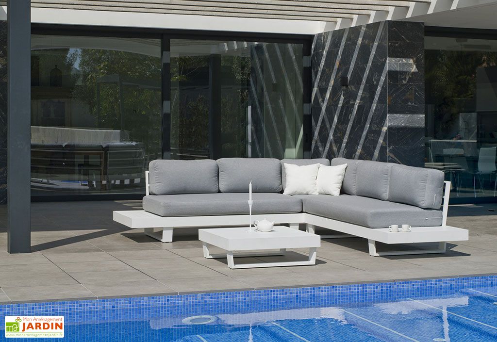 Salon De Jardin En Aluminium Anastacia 1 Canape D Angle Et 1
