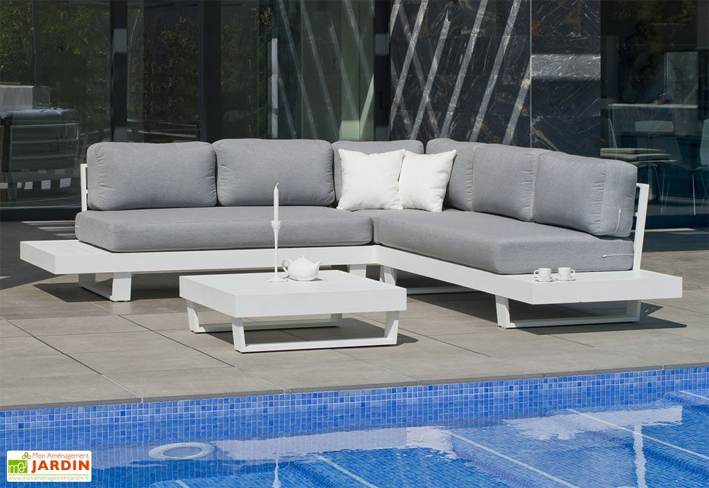 Salon De Jardin En Aluminium Anastacia 1 Canape D Angle Et 1