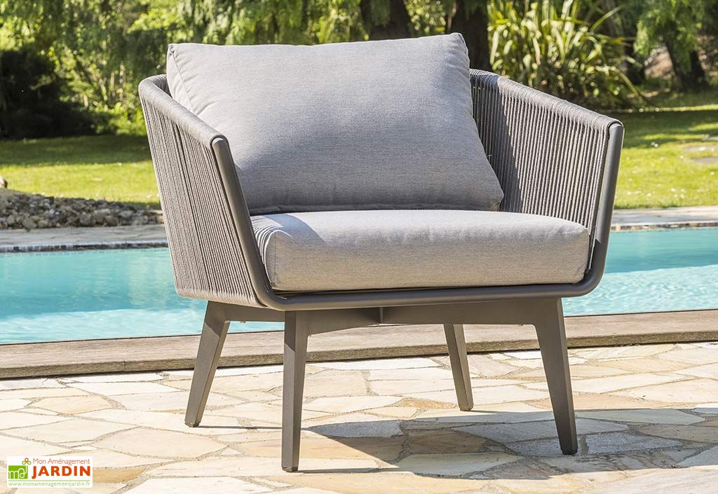 Salon De Jardin En Aluminium Table Basse Et Canape 5 Places Florence Paris Garden