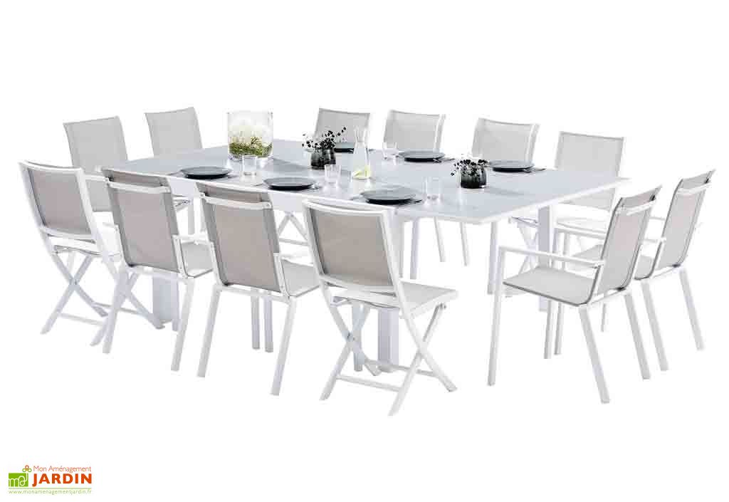 Salon De Jardin Carre Whitestar 1 Table Extensible 8 Fts 4 Chs Wilsa