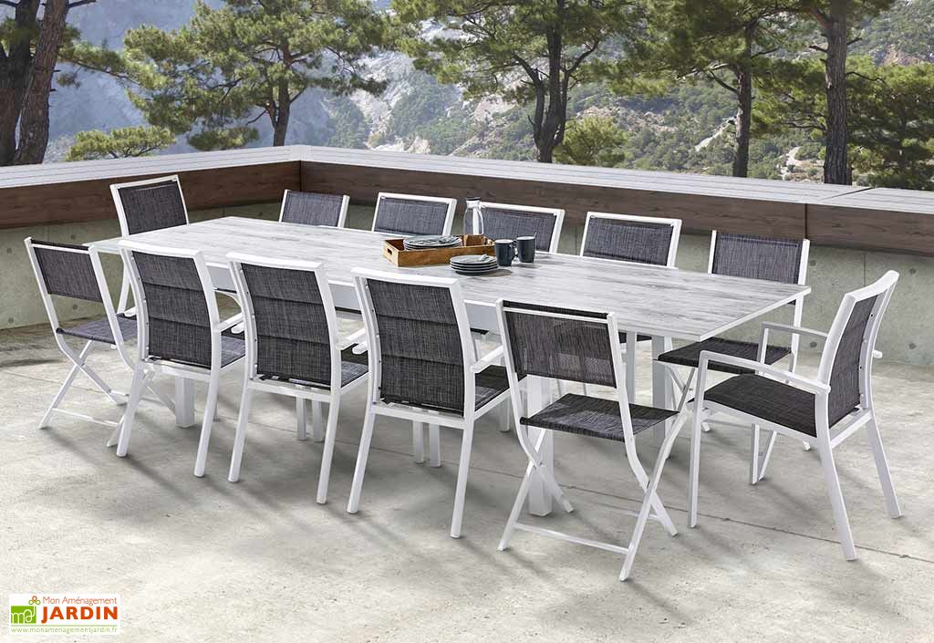 Salon De Jardin Aluminium Table Extensible 200 320 Cm
