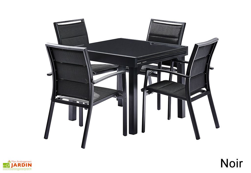 Salon De Jardin Modulo Table Extensible 4 Fauteuils Wilsa