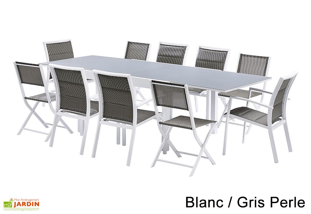 Salon De Jardin Modulo Table Extensible 6 Fauteuils 4