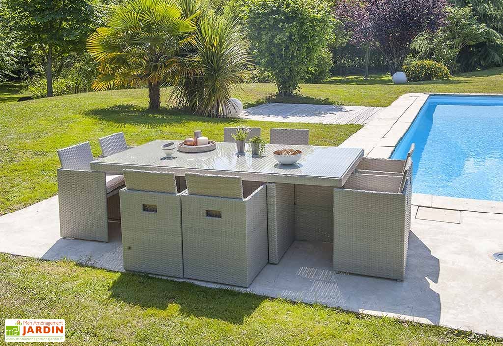 Salon De Jardin En Resine Tressee Encastrable Gris 1 Table 8