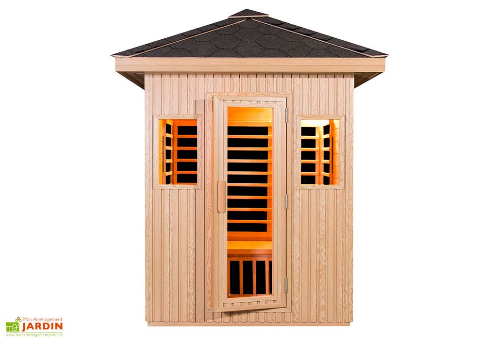 Sauna Infrarouge Exterieur En Bois Dome 3 Places 2400 W Sno