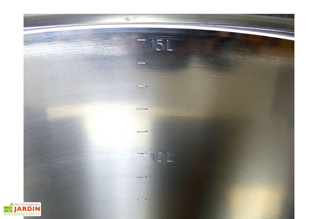 Seau pour Toilettes Sèches en Inox 15 L - Lécopot