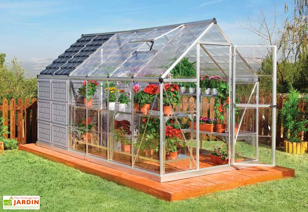 Serre - Abri de Jardin Gaya Polycarbonate 185x366x209 - Chalêt-Jardin