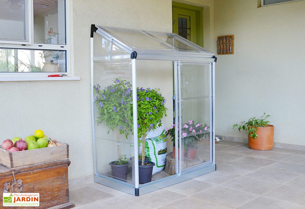 Serre Adossee En Aluminium Et Polycarbonate Lean To 63 5 X 125 Cm Palram