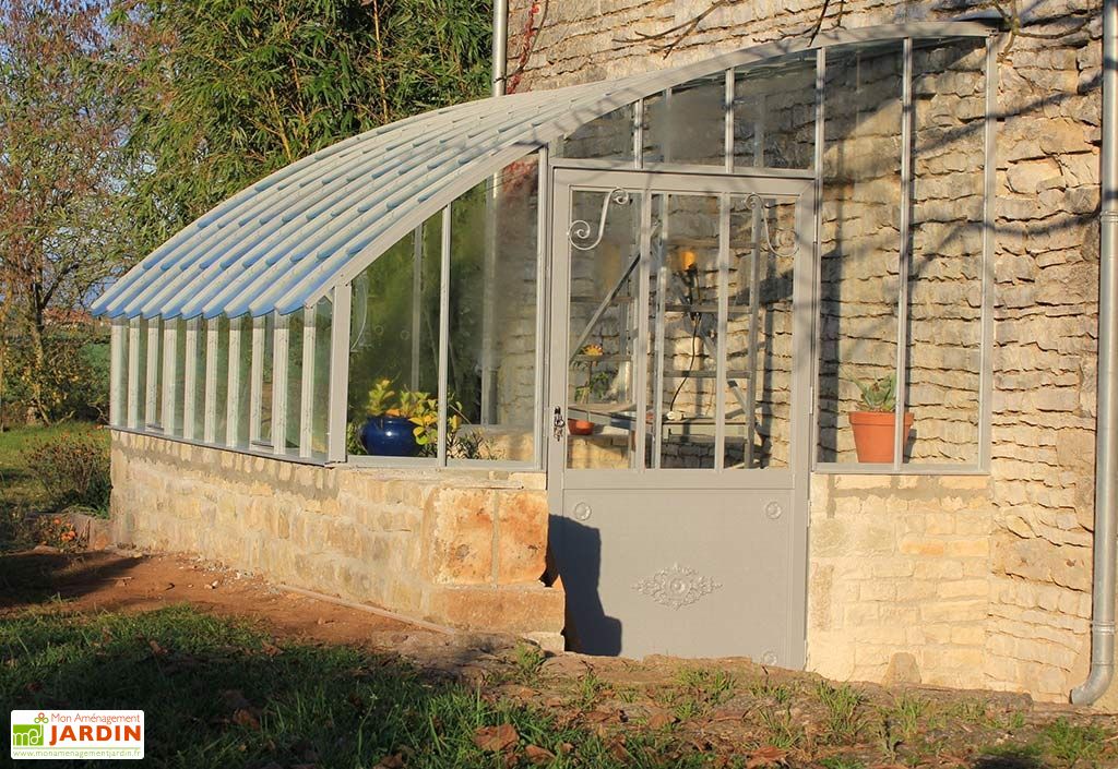 Serre Adossee Ancienne En Aluminium Et Verre Trempe 4mm Chambord