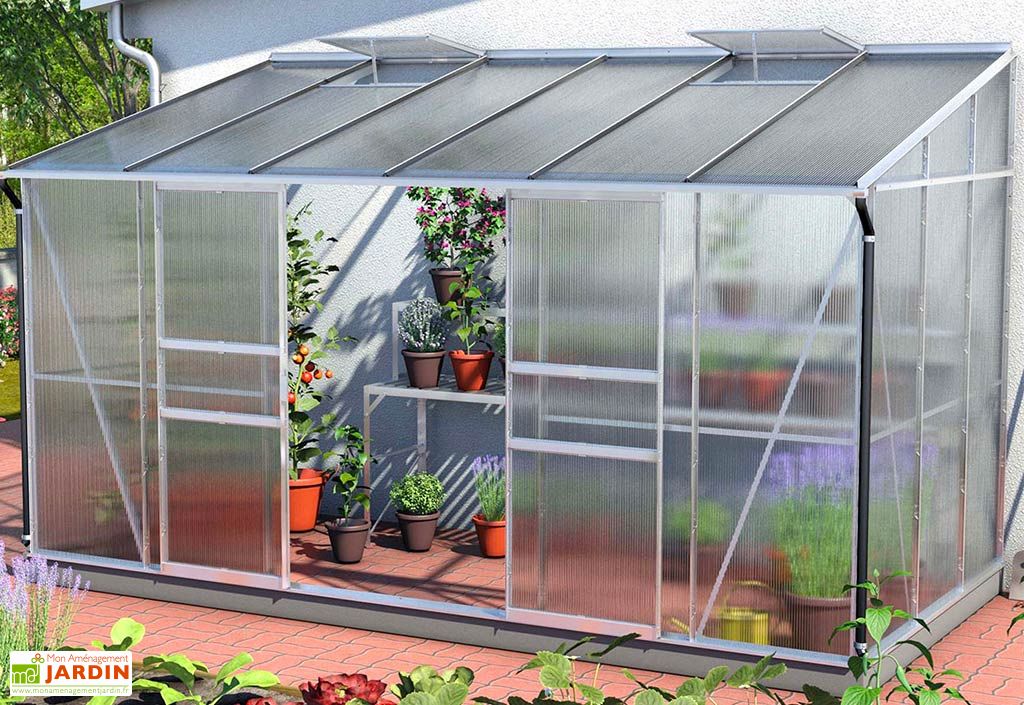Serre adossée - Mon Aménagement Jardin