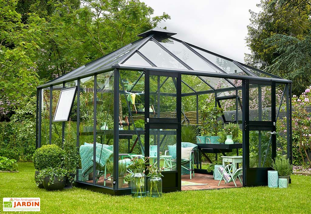 Jardin D Hiver En Verre Trempe Alu Anthracite 13 5 M Juliana Oase Juliana