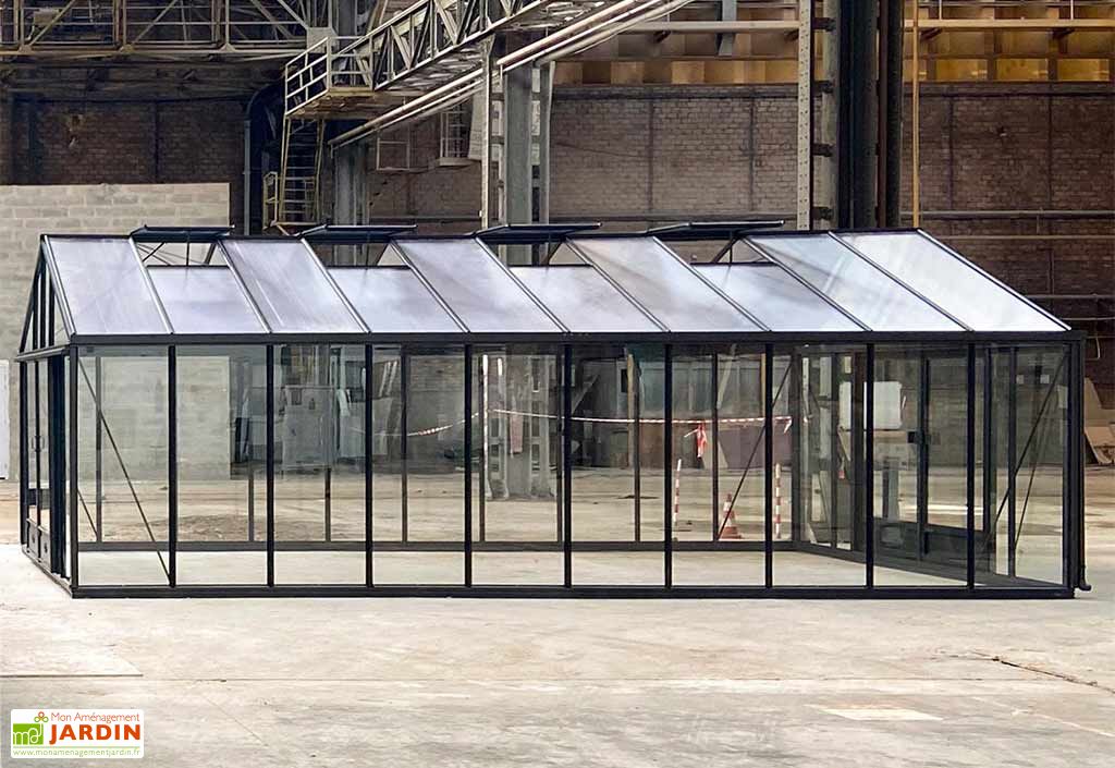 serre de jardin en aluminium et verre trempe supra 34 7 m lams
