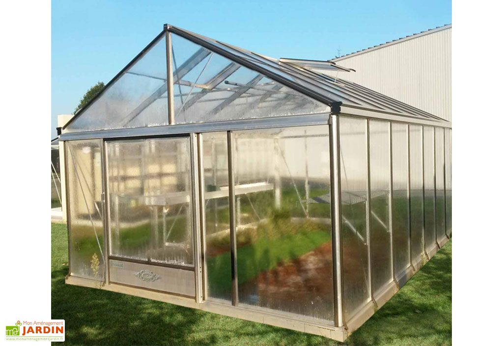 serre de jardin en aluminium et verre trempe luxia 16 4 m lams