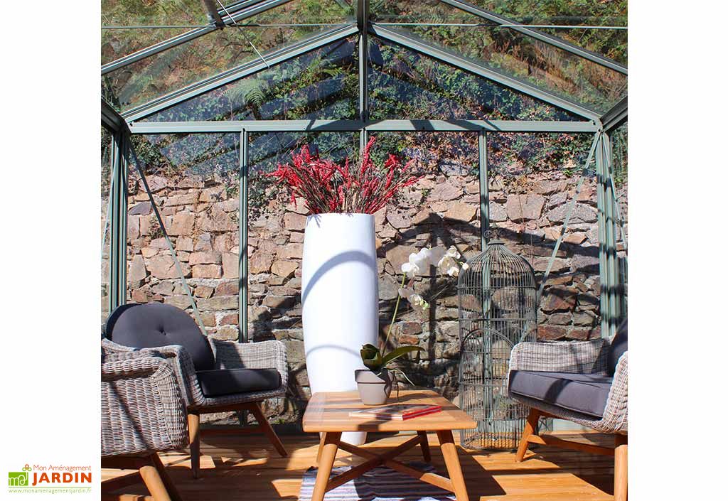 serre de jardin en aluminium et verre trempe supra 12 m lams