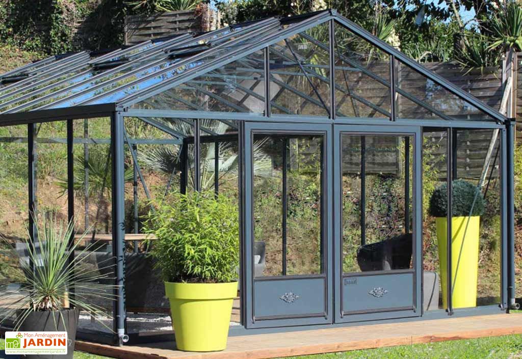 serre de jardin en aluminium et verre trempe supra 27 8 m lams
