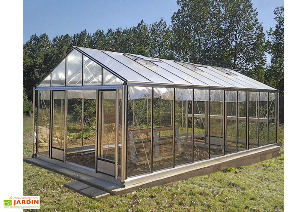 serre de jardin en aluminium et verre trempe supra 34 7 m lams