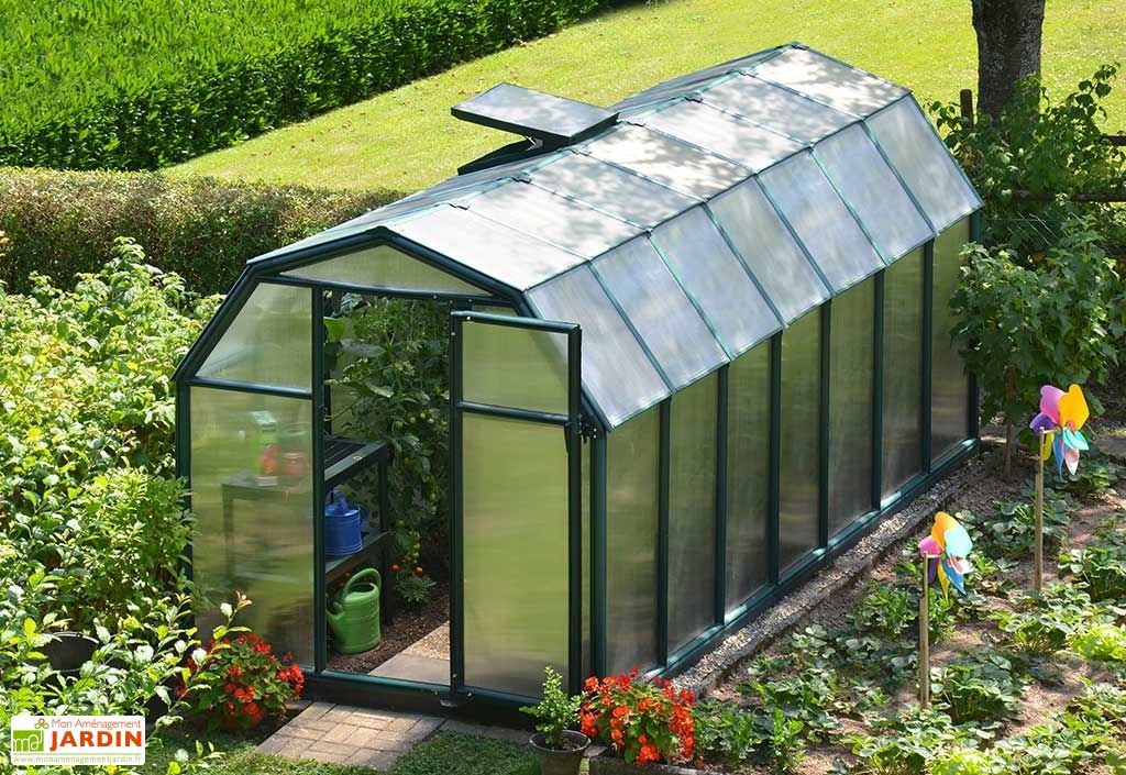 Serre De Jardin Verte Polycarbonate Et Pvc 4 5 X 2 M Ecogrow
