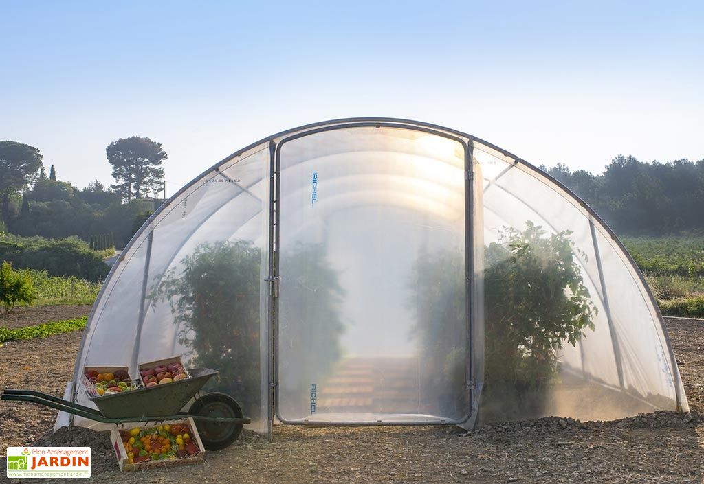Serre De Jardin Tunnel Richel 4 5x4 5 Ep 2x180µ 1 Porte Richel